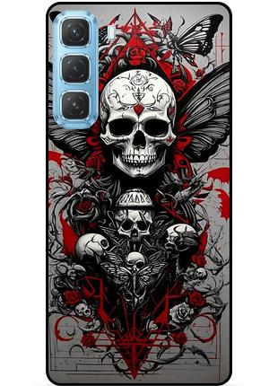 Силіконовий чохол для infinix hot 60 pro plus (x6886) з малюнком череп скелет