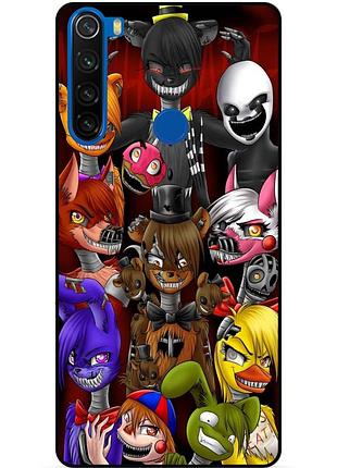 Силиконовый бампер чехол для xiaomi redmi note 8t с рисунком freddy аниматроники фредди