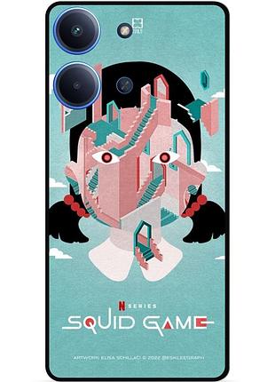 Силиконовый чехол для xiaomi poco c85 с рисунком игра в кальмара squid game