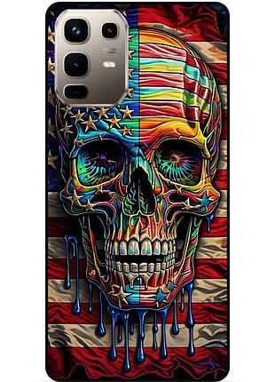 Силіконовий чохол для infinix note 50 (x6858) з малюнком скелет череп
