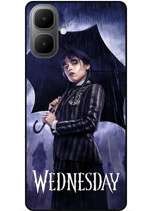 Чехол силиконовый бампер для infinix smart 10 с рисунком wednesday уэнздей