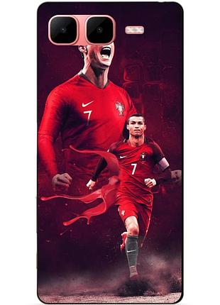 Чехол силиконовый бампер для infinix smart 10 plus с рисунком ronaldo португалия роналдо