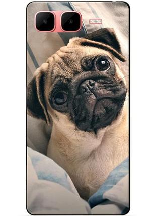 Силіконовий чохол бампер для infinix smart 10 plus з малюнком фото мопс
