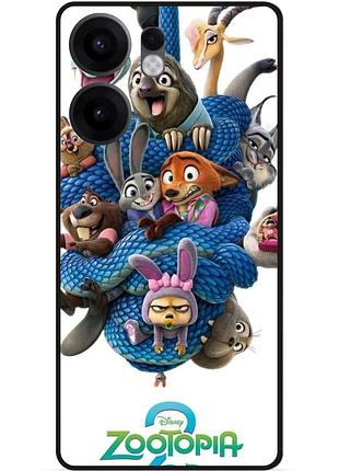 Силиконовый чехол для oppo reno 13fs с рисунком zootopia зверополис