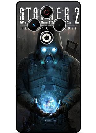 Силиконовый чехол бампер для tecno spark 30 (kl6) с картинкой сталкер stalker