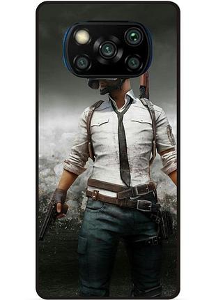 Силіконовий чохол бампер для xiaomi poco x3 з малюнком pubg пабг