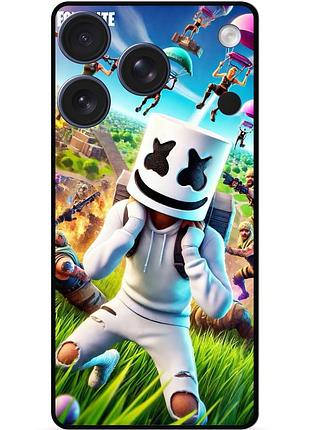 Силиконовый чехол бампер для iphone 17 pro с рисунком фортнайт fortnite