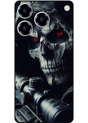 Чохол силіконовий бампер для zte blade a76 з малюнком скелет череп
