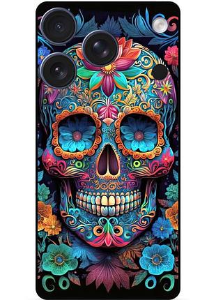 Силіконовий чохол бампер для iphone 17 pro max з картинкою череп скелет