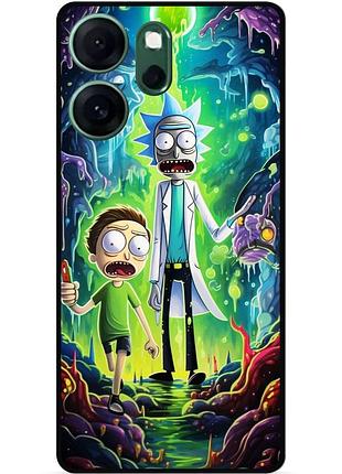 Силіконовий чохол бампер для oppo reno 14fs з малюнком рік і морті rick and morty