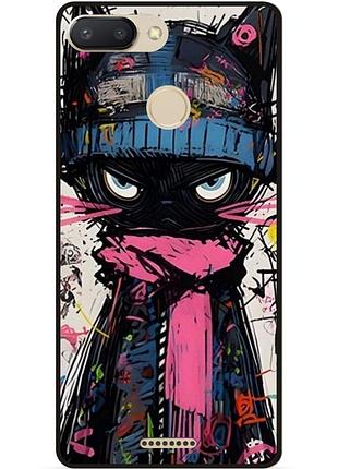 Силіконовий бампер чохол для xiaomi redmi 6 з малюнком кот аниме marvel