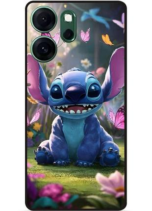 Силиконовый бампер чехол для oppo reno 14fs стич и лило stitch