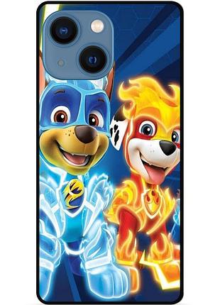 Силіконовий чохол бампер для iphone 15 з малюнком щенячий патруль