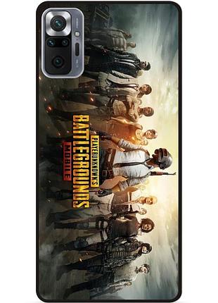 Силіконовий чохол бампер для xiaomi redmi note 10 pro з малюнком пабг pubg