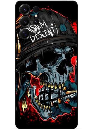 Силиконовый чехол бампер для samsung s24 ultra с рисунком череп скелет