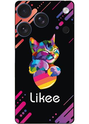 Чехол силиконовый бампер для iphone 17 pro max с рисунком likee лайки