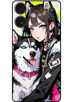 Чехол силиконовый бампер для huawei honor 400 с рисунком хаски аниме