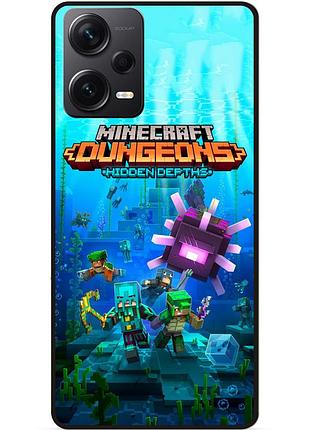Силіконовий чохол бампер для xiaomi redmi note 12 pro 5g з малюнком майнкрафт minecraft