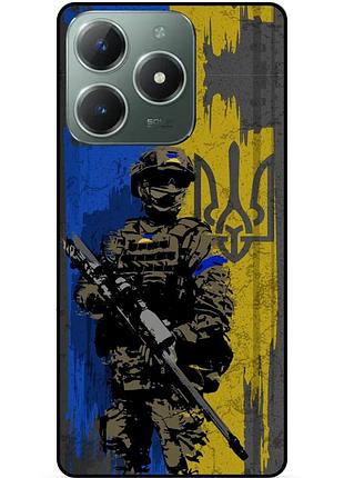Силіконовий чохол бампер для infinix smart 8 plus (x6526) з малюнком зсу украина воин
