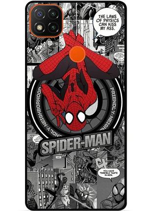 Силіконовий чохол бампер для xiaomi redmi 9c з картинкою людина-павук spider man