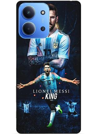 Чехол силиконовый бампер для xiaomi redmi 15c с рисунком messi аргентина месси