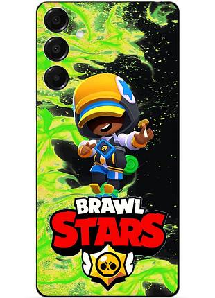 Силіконовий бампер чохол для samsung a05s з героєм бравл леон финалист brawl