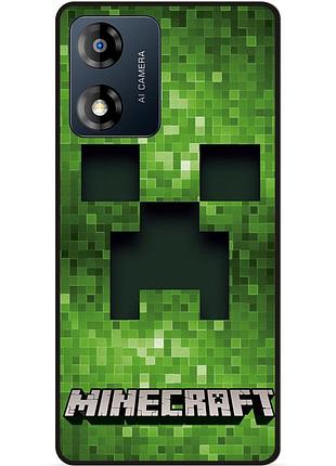 Силіконовий чохол бампер для motorola moto e14 гра minecraft майнкрафт