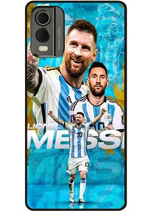 Силіконовий чохол бампер для nokia c32 з малюнком messi мессі