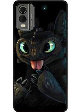 Чехол силиконовый для nokia c32 с картинкой как приручить дракона