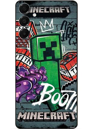 Силіконовий чохол бампер для samsung a17 з малюнком майнкрафт minecraft