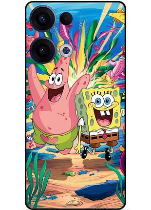 Силіконовий чохол бампер для oppo reno 13 з картинкою sponge bob губка боб