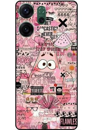 Силиконовый чехол для oppo reno 14 с рисунком губка боб sponge bob