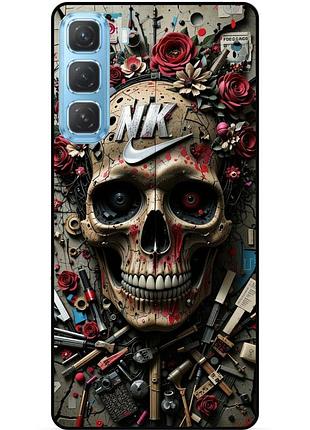 Чохол силіконовий бампер для infinix hot 60 pro plus (x6886) з малюнком череп скелет