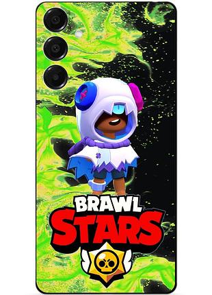 Чехол силиконовый бампер для samsung a17 с героем бравл леон хэллоуинский brawl