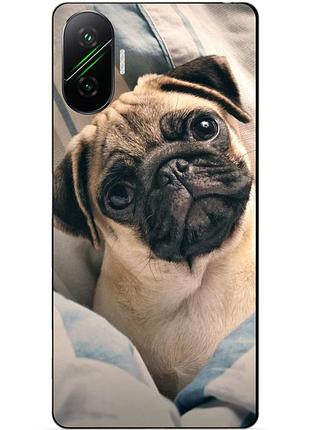 Силіконовий чохол бампер для xiaomi poco f7 з малюнком фото мопс