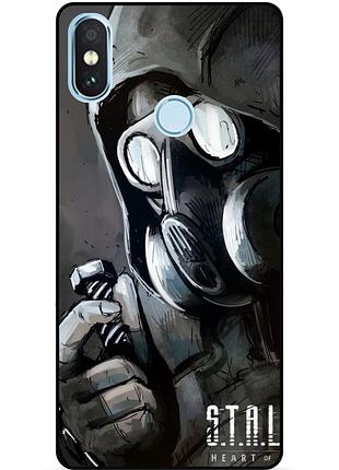 Силиконовый чехол бампер для xiaomi redmi note 6 pro с рисунком stalker сталкер