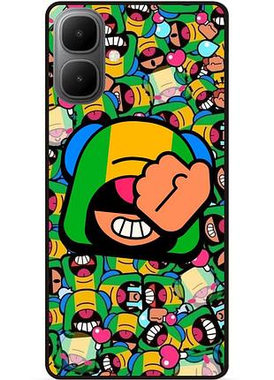 Силіконовий чохол бампер для infinix smart 10 стікери бравл леон brawl