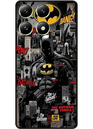 Чехол силиконовый бампер для xiaomi 14t pro с рисунком batman бэтмен
