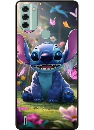 Силиконовый бампер чехол для nokia c31 стич и лило stitch