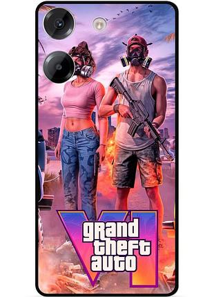 Силіконовий бампер чохол для tecno pova 5 з малюнком gta гта