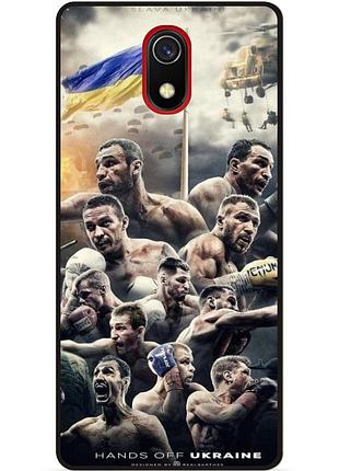 Чехол силиконовый бампер для samsung j4 j4 plus с рисунком бокс украина кличко усик