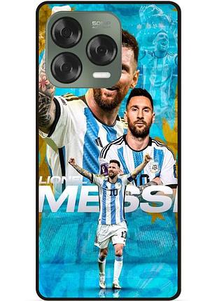 Силиконовый бампер чехол для zte nubia v70 design с рисунком messi месси
