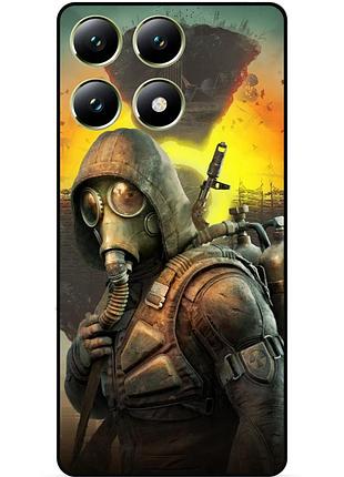 Силиконовый чехол бампер для xiaomi 14t с рисунком stalker 7