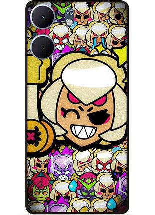 Силиконовый бампер чехол для oppo a5x стикеры бравл чарли brawl