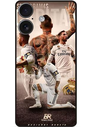 Чехол силиконовый бампер для iphone 17 с рисунком sergio ramos серхио рамос real madrid