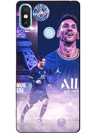 Силиконовый бампер чехол для xiaomi redmi note 6 pro с рисунком messi psg месси