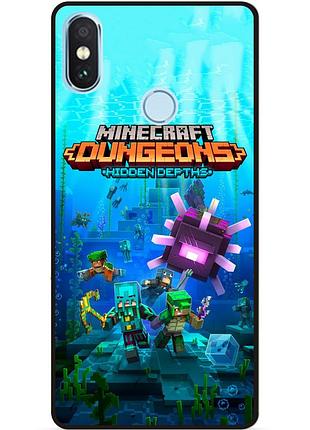 Силіконовий чохол бампер для xiaomi redmi note 6 pro з малюнком майнкрафт minecraft