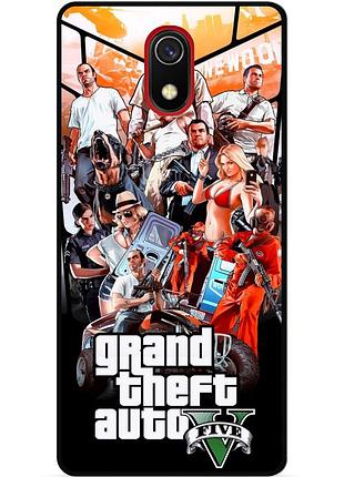 Силіконовий бампер чохол для samsung j6 plus з малюнком gta гта