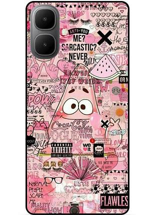Силиконовый чехол для infinix smart 10 с рисунком губка боб sponge bob