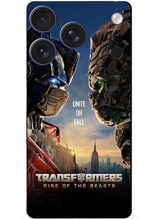 Чехол силиконовый бампер для iphone 17 pro max с рисунком звероботы трансформеры transformers